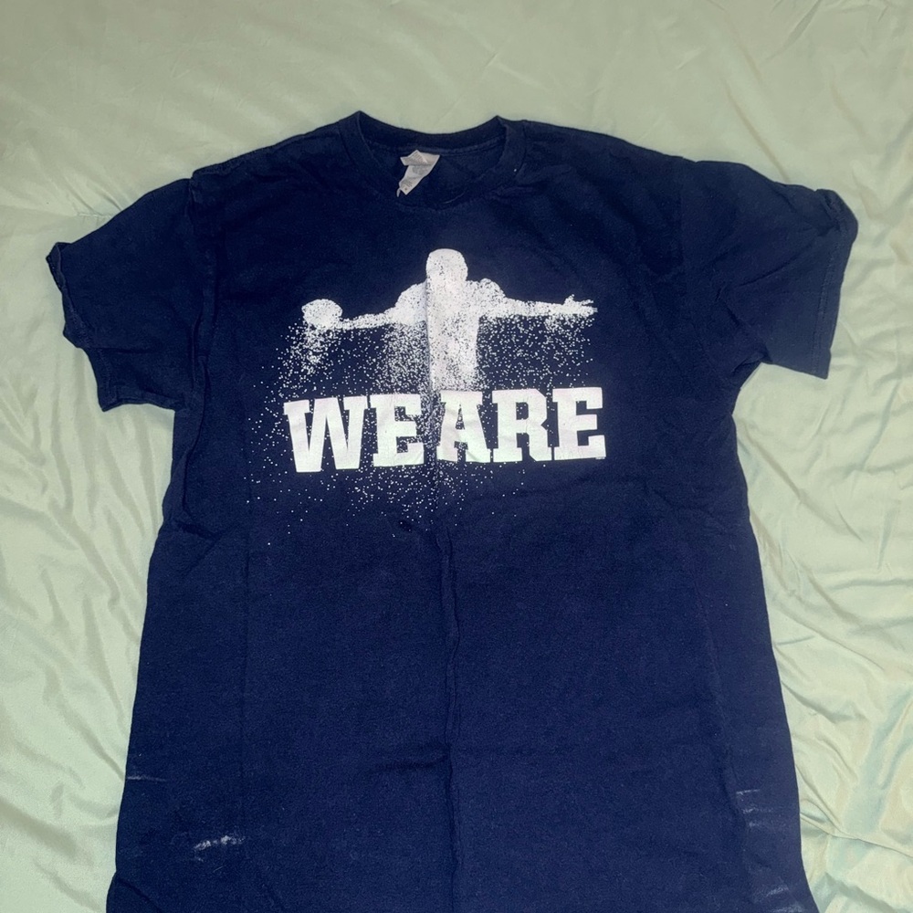 Gildan Navy T-Shirt with White Graphic